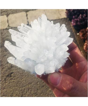 Natural Crystal Cluster White Specimen Ore Quartz Reiki Stone Ra Crystal Home Decor Full of Texture (Size : 300-400g) - Buy Online on GoSupps.com