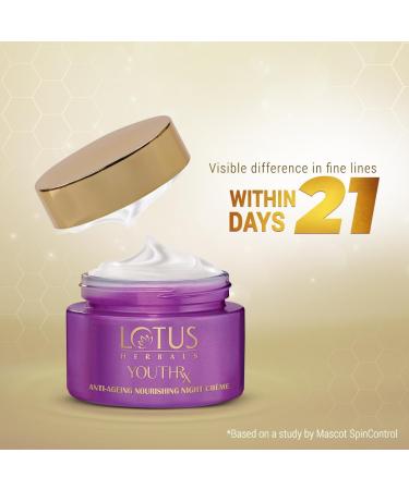 Lotus Herbals Youthrx Anti-Ageing Nourishing Night Creme (50g) - Revitalize & Nourish Your Skin | Shop Internationally - Buy Online on GoSupps.com