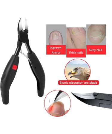 Nail Clipper Stainless Steel Toenail Ingrown Nail Art Nipper Scissors Paronychia Dead Skin Remover Trimming Professional Foot Care Nail Tools - Buy Online on GoSupps.com