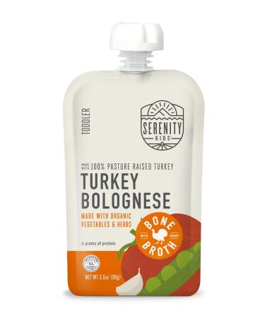 Serenity Kids Turkey Bolognese with Bone Broth Toddler Meals 3.5 oz (99 g)