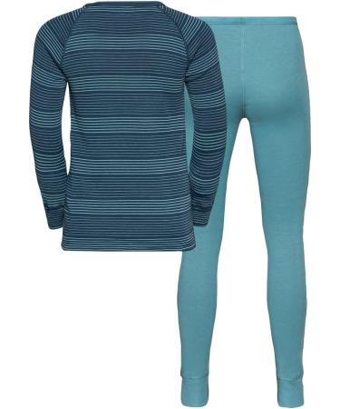 Buy Odlo Unisex Kids Long Active Warm Eco Set 116 - Reef Waters Blue Wing Teal | International Shipping Available - Buy Online on GoSupps.com