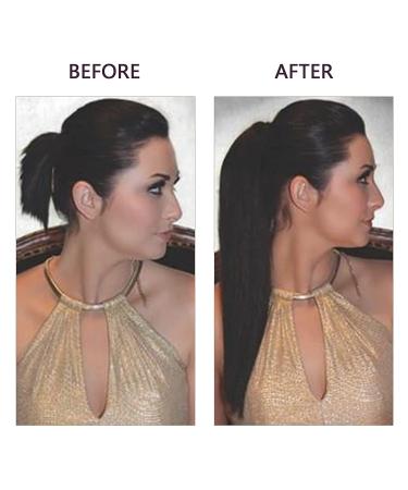 Runature 35cm Black Ponytail Hair Extensions - Real Human Hair 70g Natural Black #1B Smooth Braid - Buy Online on GoSupps.com