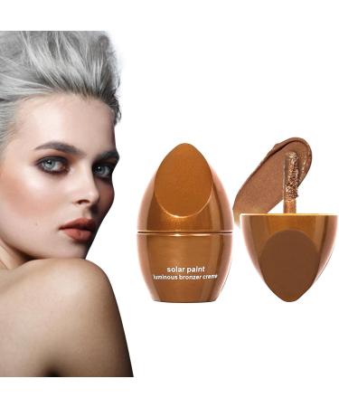 Contouring Shadow Makeup Set | Four Shades Contouring Highlighting Cream Liquid - Waterproof Smooth Liquid Luminizer Shimmer Foundation Makeup for Face Body Bronze Facial Makeup Nicything 02# Warm Brown With Pearlescent  - Buy Online on GoSupps.com