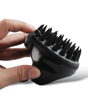 TTKLYN Soft Silicone Hair Shampoo Brush for Gentle Scalp Care and Massager - Black - Buy Online on GoSupps.com