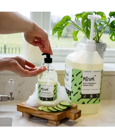 Miniml Cucumber & Aloe Vera Hand Soap Wash Liquid 5L Refill - Gentle Skin & Body Wash Gel - Vegan & Cruelty Free - Buy Online on GoSupps.com
