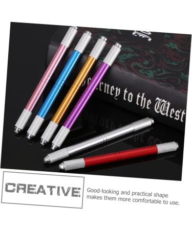 Gogogmee 7pcs Embroidery Pen Microblading Eyebrow Pen Eyebrow Needle Pen Pen Aluminum Alloy - Buy Online on GoSupps.com