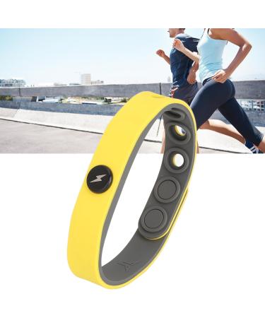 Yellow Silicone Static Removal Bracelet | Boost Energy & Eliminate Static Charge | Durable Elastic Sports Bracelet - Buy Online on GoSupps.com