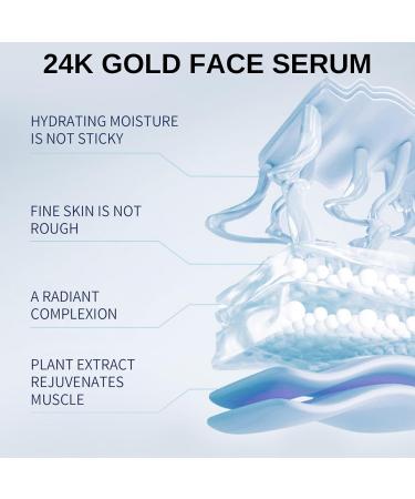 24k Gold Face Serum Anti Wrinkle Serum Anti Aging Serum for Face Vitamin E Serum Face Serum for Women Hydrating Serum Serums Skincare Reduce Fine Lines & Wrinkles Plumper Appearance - Buy Online on GoSupps.com