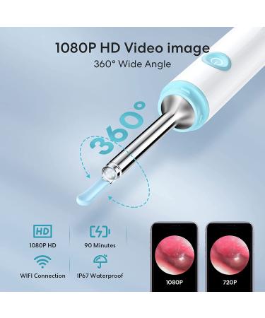 Wireless Ear Wax Removal Camera & Tool Kit | 1080p HD Ear Cleaner with Light for iPhone, Android & iPad | White - Buy Online on GoSupps.com