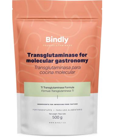 Bindly - Transglutaminase TI Powder - 500g - Improves Texture - For Protein-Rich Foods - Recommended for Vegetarians and Vegans