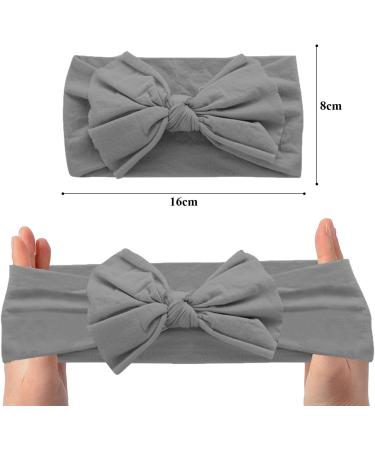 Newborn Baby Girl Headbands - 5pcs-D Baby Essentials for Girls | Soft Cute Hair Bows - Buy Online on GoSupps.com