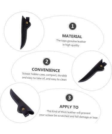 Beaupretty Hairdressing Scissors Case - Leather Holder for Hairdressers | 3-Piece Storage Box | Pocket Scissor Organizer 17x5cm - Buy Online on GoSupps.com