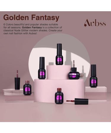 Autumn Gel Nail Polish Set - 6 Colors Red Silver Champagne Gold Soak Off LED Kit for Beginners - Buy Online on GoSupps.com