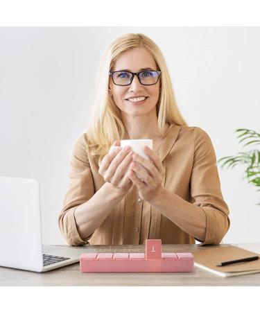 2 Pack XL Winlike Weekly Travel Pill Organizer - 7 Day Case for Vitamins, Pills & Supplements - Pink - Buy Online on GoSupps.com