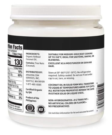 Happy Belly Organic Refined Coconut Oil - 30 Fl Oz - Buy Online on GoSupps.com