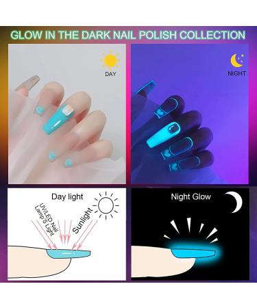 ORCHID FOX Color Changing Gel Nail Polish Set - Luminous Glow In The Dark & Mood Temperature Changing UV Gel Polish - 6 Colors Holiday Manicure Set - Buy Online on GoSupps.com