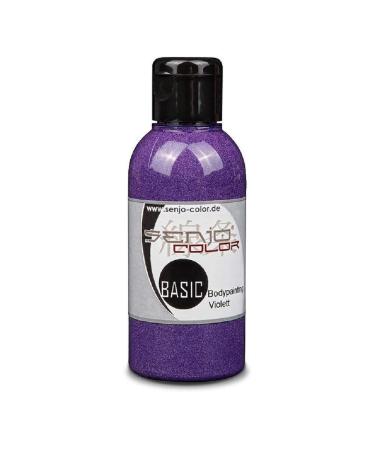 Body painting colors Senjo Color Basic 75ml Violet - Purple I Face & Body Paint I Carnival Mardi Gras I Brush & Airbrush Paint