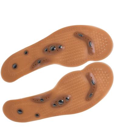 Jinon Massage Insoles Acupressure Insole Health Foot Magnetic Therapy Magnet Acupressure Shoe/Boots Pads for Men Women 8.66-9.64in (S)