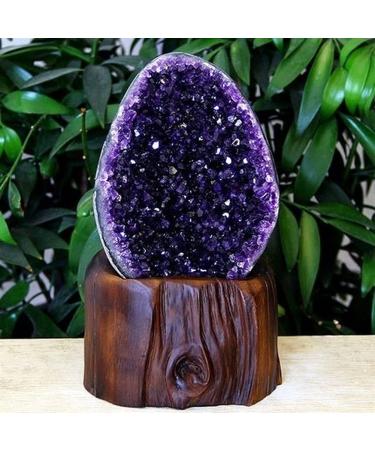 Natural Crystal Rough Stone Crafts About 300g-900g Natural Amethyst geode Quartz Cluster Crystal Specimen (Size : 800g)