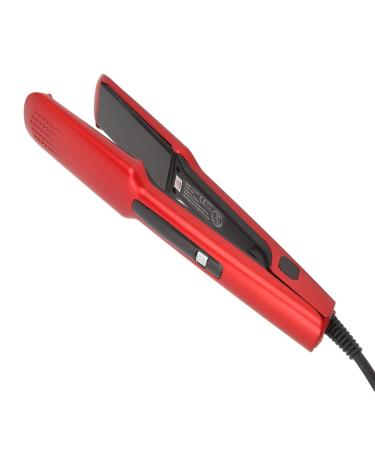 Hair Curler Negative Ions Easy Styling US Plug 110-220V Alloy Beauty Tool Salon Hair Straightener (Red)