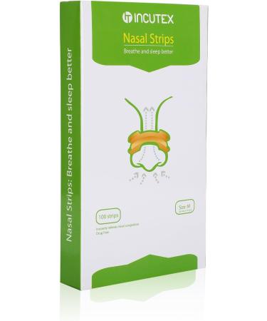 Incutex 100 Pieces Nose Plasters for Snoring Size M Anti-Snore Nose Strips (1 Pack) - Buy Online on GoSupps.com