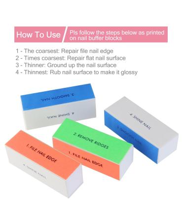 Insky 4-Way Manicure Buffer Nail Shiner Sponge Nail File with Brushed Fabric Building Blocks - 10 pcs - Buy Online on GoSupps.com