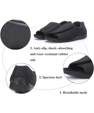 Diabetic Orthopedic Men's Plantar Fasciitis Shoes | Comfortable Slippers for Swollen Feet & Edema - Slip-On Walking Sneakers & Open Toe Sandals - Buy Online on GoSupps.com