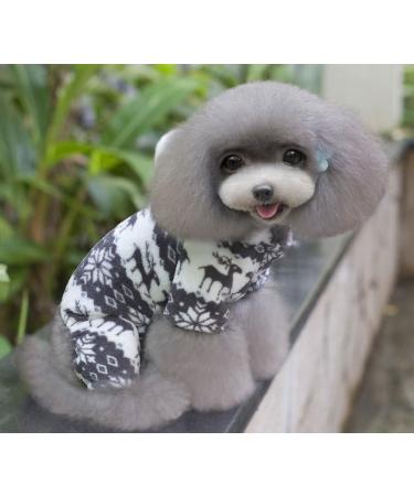 Ranphy Hooded Sweater for Small Dogs & Cats - Soft Velvet Reindeer Pattern - Puppy Jumpsuit XXL (40cm Back 52cm Chest) - Cozy Apparel for Male & Female Pets - Buy Online on GoSupps.com