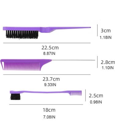 Lot de 3 peignes de beaut 3 pi ces pour cheveux peigne queue pour les voyages les femmes les b b s les enfants les femmes les b b s et les enfants violet - Buy Online on GoSupps.com