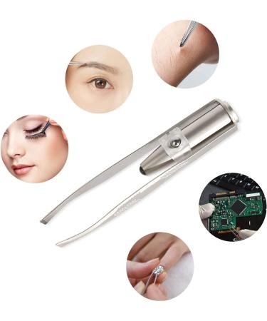 Q&A Tweezers with LED Light - Precision Eyebrow Hair Removal Tool for Men & Women | Perfect for Ingrown Hair & Eyebrow Shaping - Buy Online on GoSupps.com