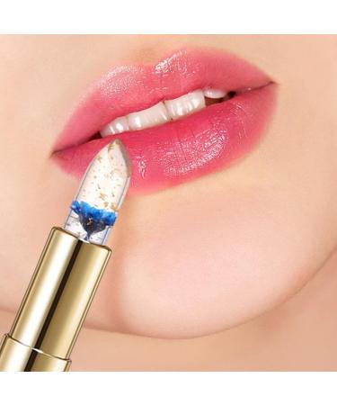 Moisturizing Nourishing Jelly Lipstick - Long Lasting Lip Nourishing Balm Gold Foil Flower Jelly Color Changing Lipstick For Carnival Halloween Ditanpu - Buy Online on GoSupps.com