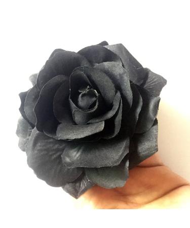VEICOSTT Women Black Rose Flower Hair Clip & Brooch Pin - ZFJ11 | Hair Accessories - Buy Online on GoSupps.com