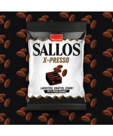 Sallos X-Presso Storage Pack - Licorice Candy with Coffee Extract | Vegan | Natural Licorice Juice | 15 x 135g - Shop Internationally - Buy Online on GoSupps.com