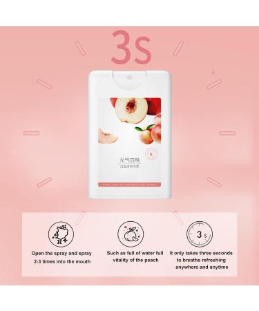 Breath Freshening Spray 20ml Bad Breath Spray Peach Flavor Long Lasting Refreshing Fine Mist Portable Oral Care Spray - Buy Online on GoSupps.com