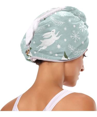 Women's 2 Pack Rabbit Print Microfiber Hair Turban | Quick Drying Hair Towel for Fast Drying - Ideal for All Hair Types - Buy Online on GoSupps.com