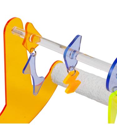 HappyBird Rockn Roll Seesaw - X-Large Acrylic Swing for African Grey Parrots | Therapeutic Perches & Fun Toy - Buy Online on GoSupps.com