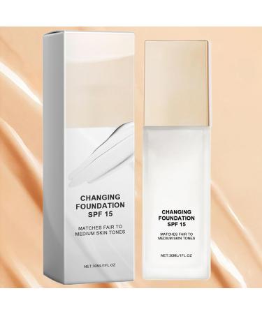 Color matching foundation color changing foundation 30ml Skintone Matching Foundation Face Liquid Cover Concealer Face Primer for Women and Girls - Buy Online on GoSupps.com