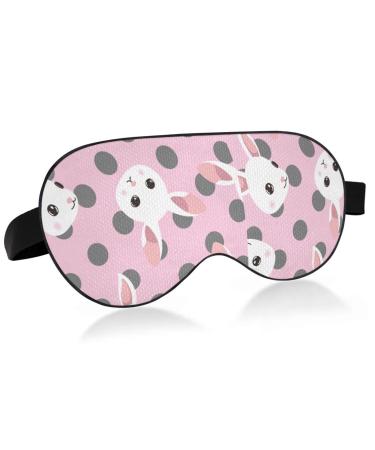 Haskirky Light Blocking Eye Mask Breathable and Adjustable Adult Men and Women Travel on Business Trips Yoga Meditation Light Smooth Comfortable Eye Mask Office Deep Sleep Goodies Pink Wave Dot Rab