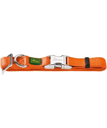 HUNTER VARIO BASIC ALU-STRONG collar dog collar nylon aluminum snap fastener L orange L orange