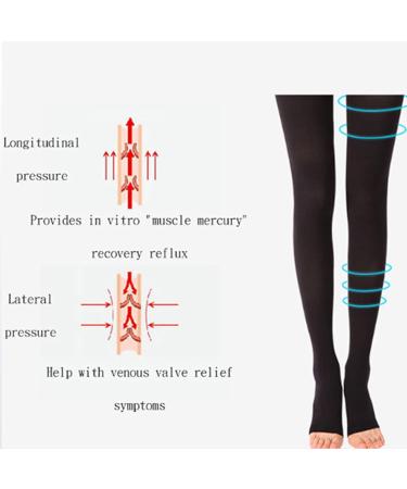 Compression Stockings 23-32 mmHg for Varicose Veins - XL Medium Hose with Silicone Band - Opaque Solid Support for Swelling Relief - International Shipping Available - Buy Online on GoSupps.com