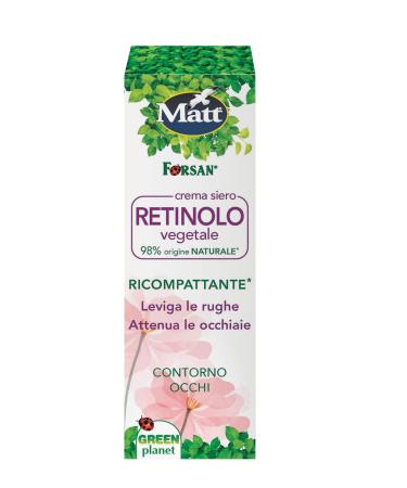 Matt Matt Veggie Retinol Eye Contour Serum Cream Recompacting Cream Smoothes Wrinkles and Reduces Dark Circles Gentle Cream Suitable for Normal and Sensitive Skin 30 ml