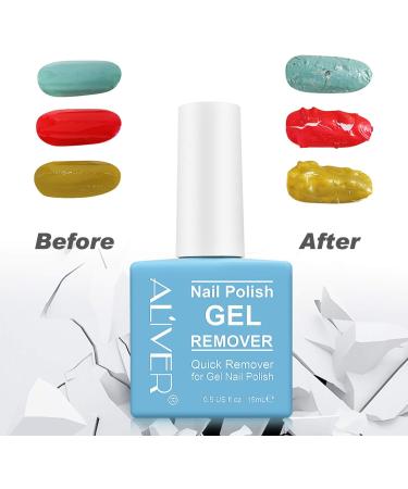 Nail Polish Remover Remove Gel Nail Polish Within 2-3 Minutes Gel Nail Polish with Nail Polish Scraper and Cuticle Pusher Quick & Easy Polish Remover No Need For Foil Soaking Or Wrapping15 ml - Buy Online on GoSupps.com
