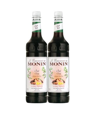 Monin Premium Coffee & Cocktail Syrup | 2x1ltr Pack | Chai Tea Flavour