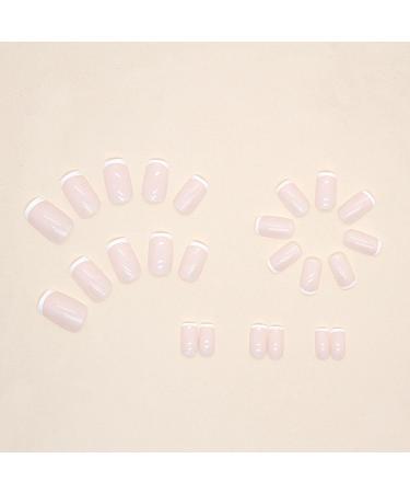 French False Nails Long 24Pcs White French Fake Nails Square Press on Nails Nude French Nail Tips with Nail Glue Full Cover Stick on Nails for Women Girls Nails Art French Nude White - Buy Online on GoSupps.com
