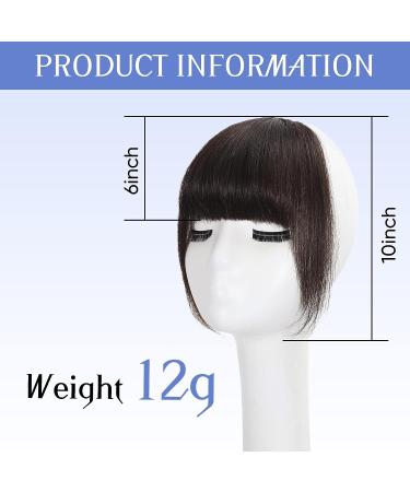 100% Human Hair Wispy Bangs - Clip in Easy French Extensions for Daily Wear-Dark Brown - Buy Online on GoSupps.com