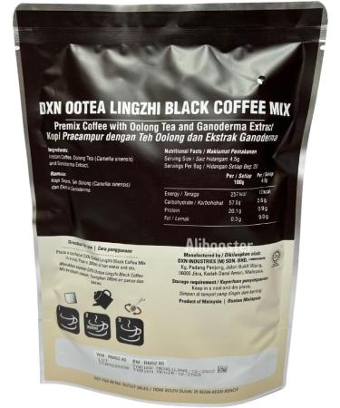 DXN Black coffee Mix - Ootea Lingzhi - Mix black coffee tea and ganoderma Reishi lingzhi mushroom - 20 sachets x 4.5 grams - Buy Online on GoSupps.com