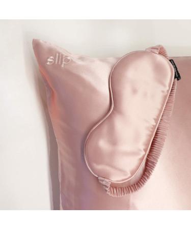 Slip Silk Sleep Mask Pink - 100% Pure Mulberry 22 Momme Silk Eye Mask with Elastic Band - Buy Online on GoSupps.com