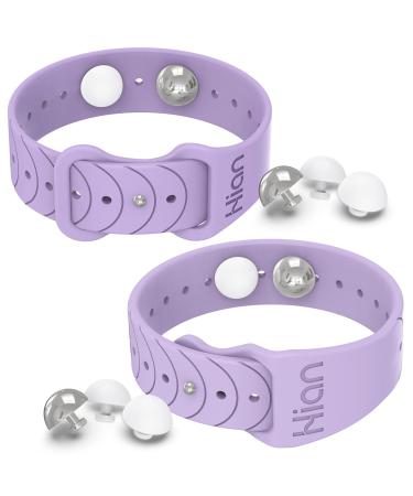 1 pair of bracelets for relieving travel sickness travel acupressure bracelet nurse relief volume for morning nausea seasickness auto disease band (purple) 1 pair of purple - Buy Online on GoSupps.com