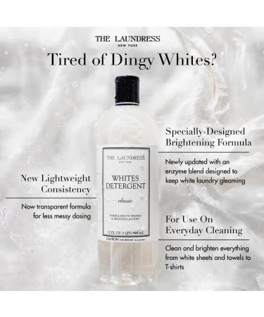 Laundress Whites Detergent 32 oz - Concentrated Laundry Liquid Whiten & Brighten Clothes Tough on Stains Classic Scent | International Shipping - Buy Online on GoSupps.com