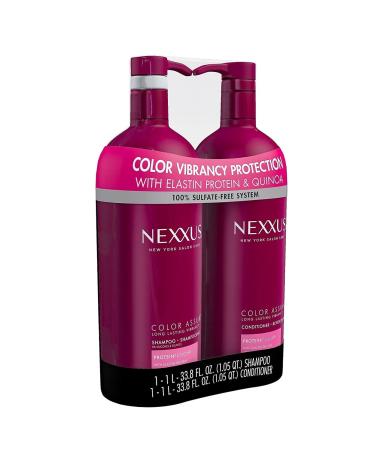 Nexxus Color Assure Shampoo and Conditioner Protein Fusion 33.8 FL OZ - Extend Vibrant Hair Color - Buy Online on GoSupps.com